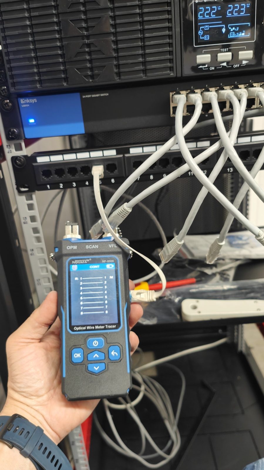 Test e certificazione dei cavi LAN — intervento realizzato da Prime PC Service